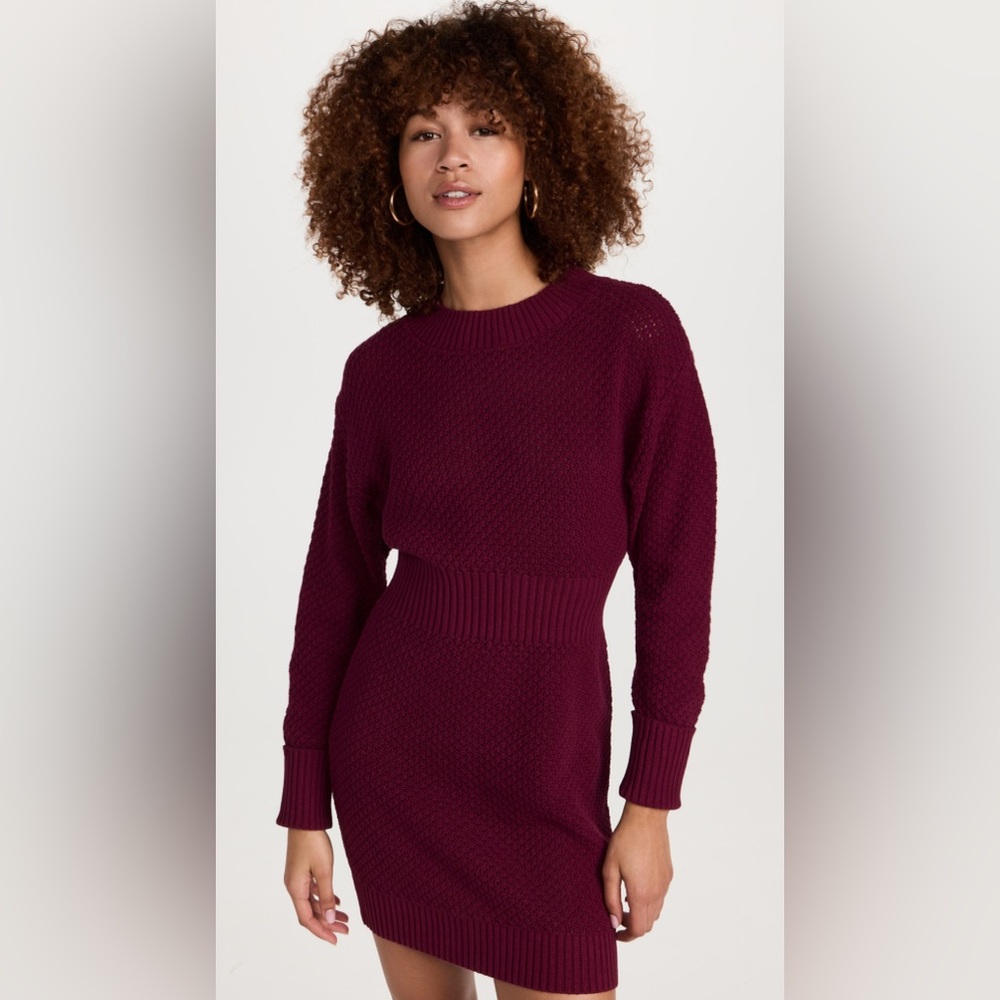 525 Cotton Mock Dress, Wine color, Size L